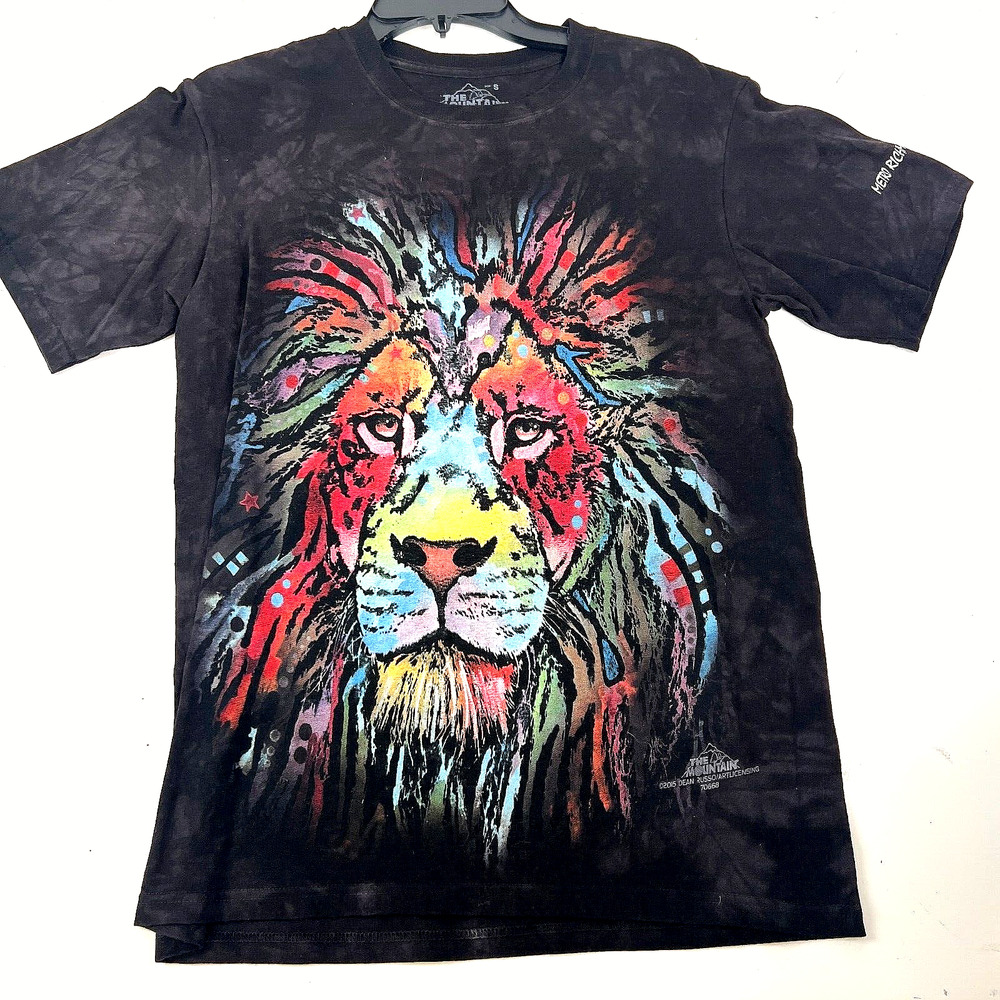 The Mountain Dean Russo Black Short Sleeve Crew Neck Lion Graphic Tee S